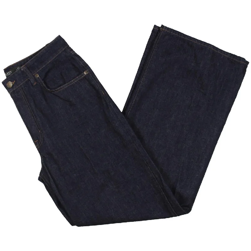 Womens Mid-Rise Everyday Wide Leg Jeans Stylish High-Waist Jeans