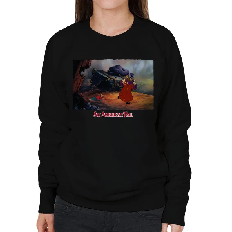 An American Tail Fieval And Warren T Rat Women's Sweatshirt Hoodie with Neon Bright Vibrant An American Tail Fieval And Warren T Rat Women's Sweatshirt Hoodie with Neon Bright Vibrant