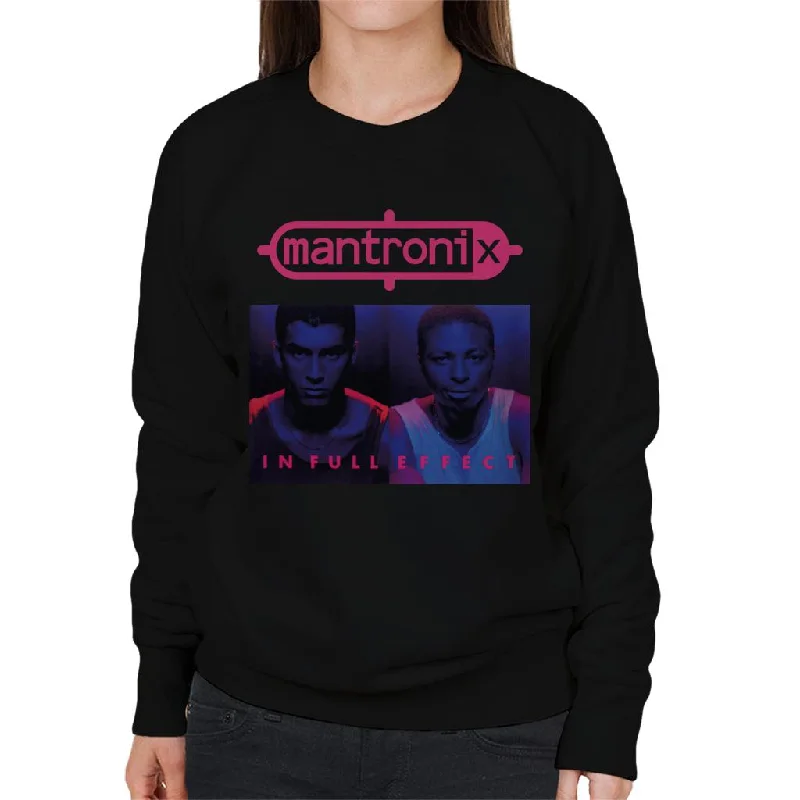 Mantronix In Full Effect Women's Sweatshirt Hoodie with Hem Fringe Bohemian Relaxed