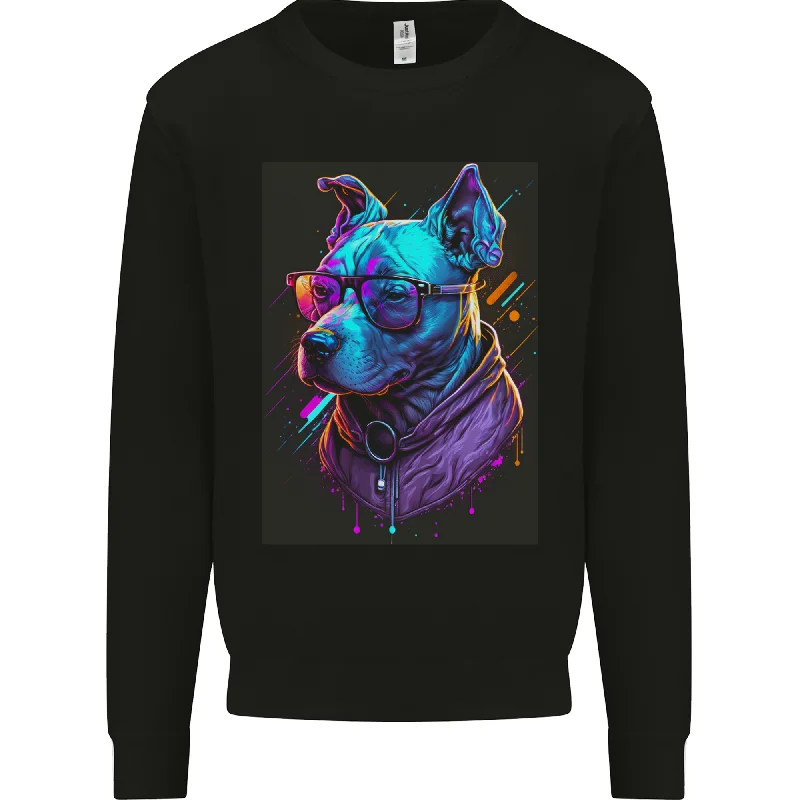 A Cool Staffy Staffordshire Bull Terrier Dog Mens Sweatshirt Jumper Hoodie with Half-Zip Sporty Casual A Cool Staffy Staffordshire Bull Terrier Dog Mens Sweatshirt Jumper Hoodie with Half-Zip Sporty Casual