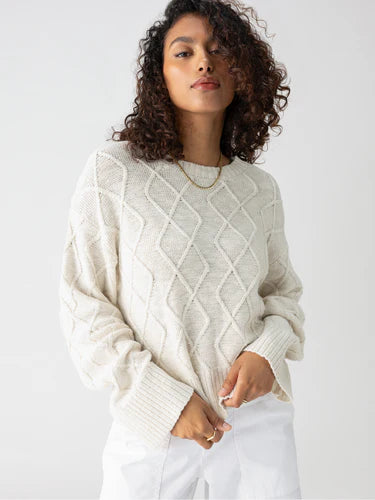 Sanctuary -  Coastal Cable Sweater Chenille Brocade Lace