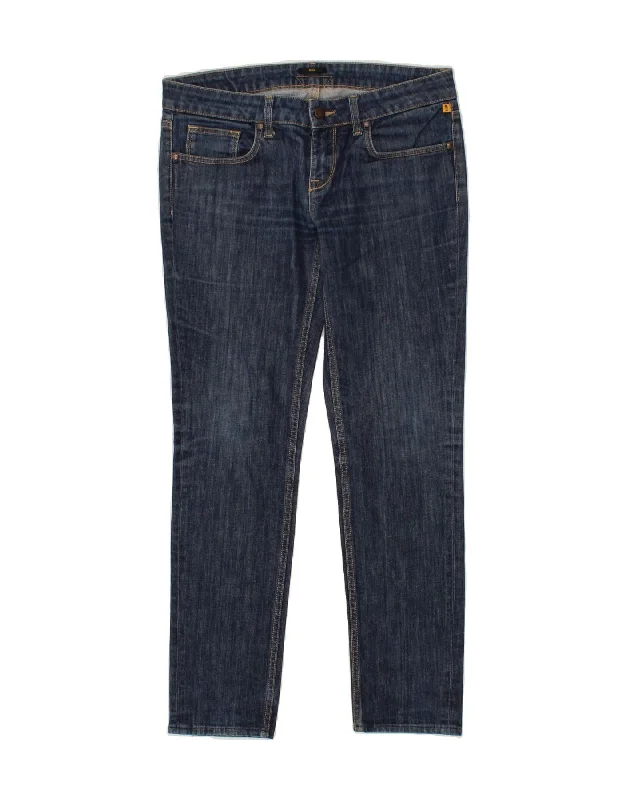 MELTIN' POT Womens Skinny Jeans W30 L30 Navy Blue Cotton Fashionable Cropped Denim Jeans MELTIN' POT Womens Skinny Jeans W30 L30 Navy Blue Cotton Fashionable Cropped Denim Jeans