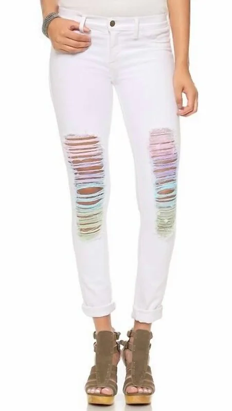 Wildfox Marianne Starbuster Mid Rise Skinny Jeans In Multicolor Trendy Skinny High-Waist Jeans Wildfox Marianne Starbuster Mid Rise Skinny Jeans In Multicolor Trendy Skinny High-Waist Jeans