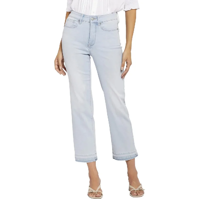 Womens Ankle Straight Leg Straight Leg Jeans Stylish Shredded Denim Jeans