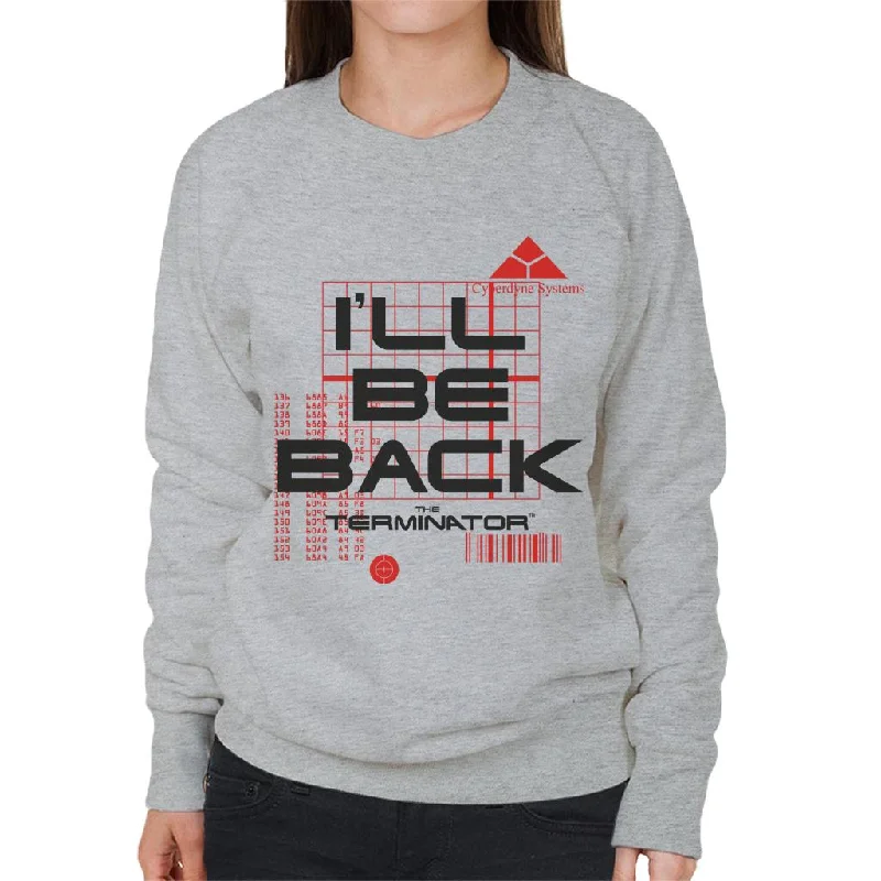 Terminator I'll Be Back Women's Sweatshirt Hoodie with Fur Luxurious Winter