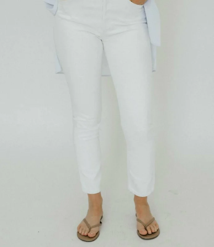 Riley Long Jeans In Sour Cream Trendy Vintage Denim Jeans