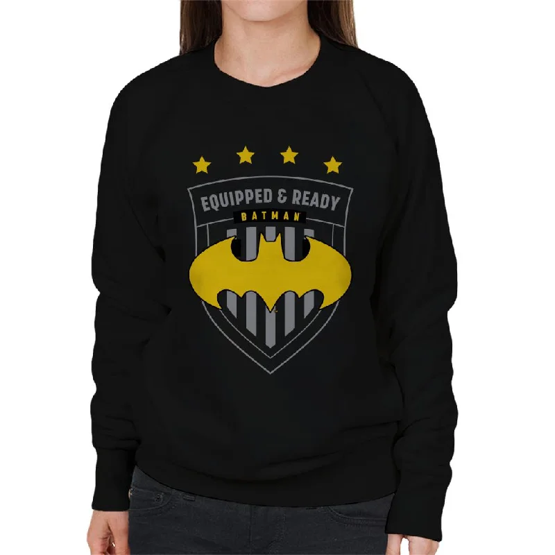 Batman Sports Equipped And Ready Women's Sweatshirt Hoodie with Turtle Neck Cozy Winter Batman Sports Equipped And Ready Women's Sweatshirt Hoodie with Turtle Neck Cozy Winter