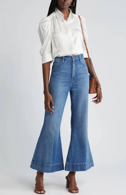 Extreme Flare Ankle Jean In Lago Di Como Fashionable Mom Jeans