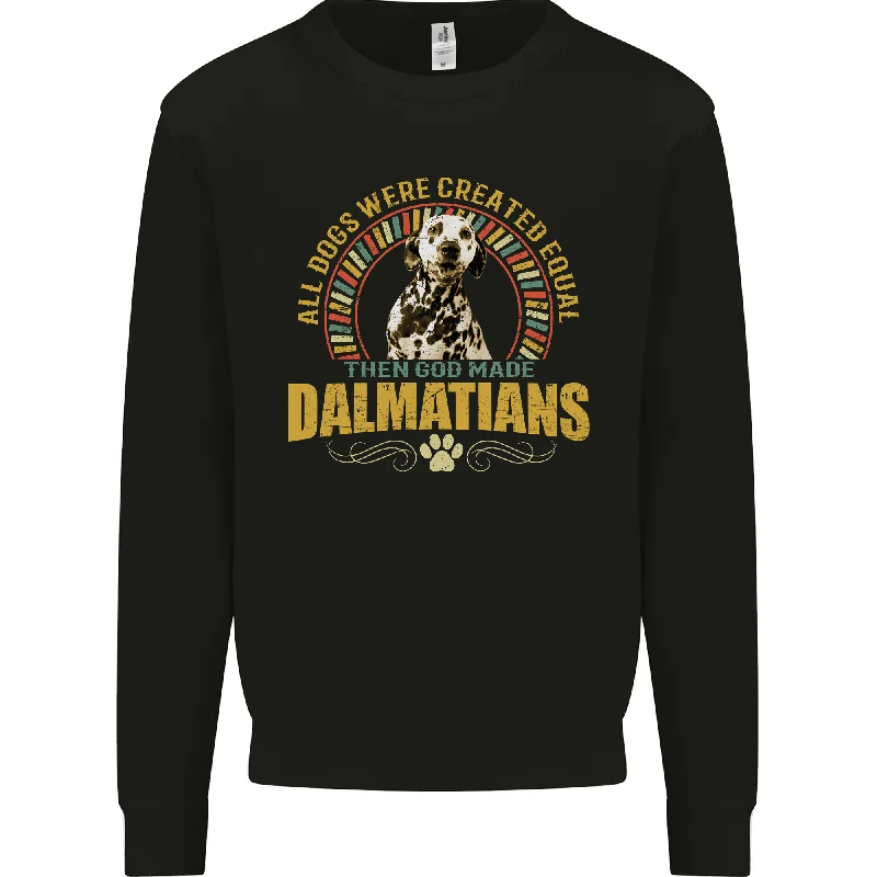 A Dalmatian Dog Mens Sweatshirt Jumper Hoodie with Ribbed Neckline Snug Warm