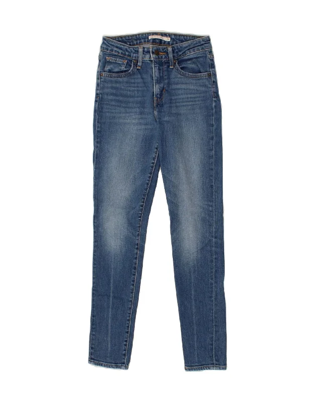 LEVI'S Womens High Rise Skinny Jeans W24 L30 Blue Cotton Comfortable Zip-Fly Denim Jeans LEVI'S Womens High Rise Skinny Jeans W24 L30 Blue Cotton Comfortable Zip-Fly Denim Jeans