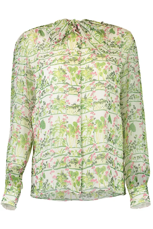 Georgette Fleuris Blouse Floral Chiffon Blouse