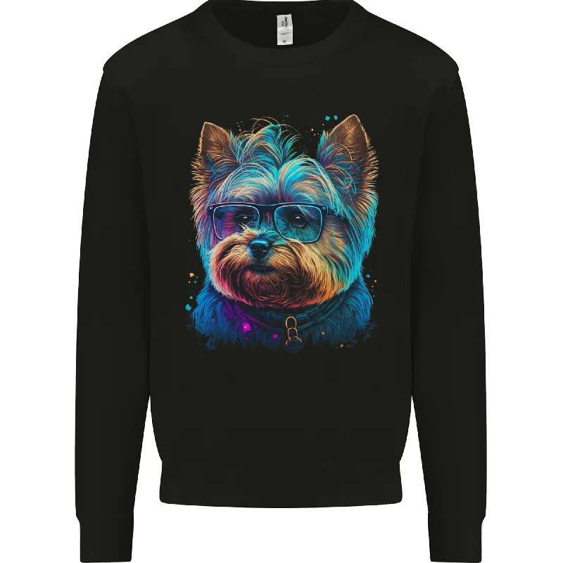 A Cool Yorkie Yorkshire Terrier Male Dog Mens Sweatshirt Jumper Hoodie with Belted Waist Structured Tailored A Cool Yorkie Yorkshire Terrier Male Dog Mens Sweatshirt Jumper Hoodie with Belted Waist Structured Tailored