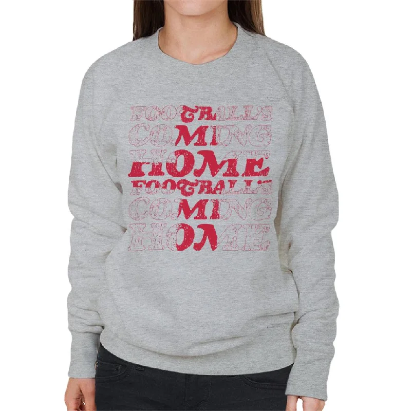 Football's Coming Home Cascade Flag Outline Women's Sweatshirt Hoodie with Hem Detail Decorative Unique Football's Coming Home Cascade Flag Outline Women's Sweatshirt Hoodie with Hem Detail Decorative Unique