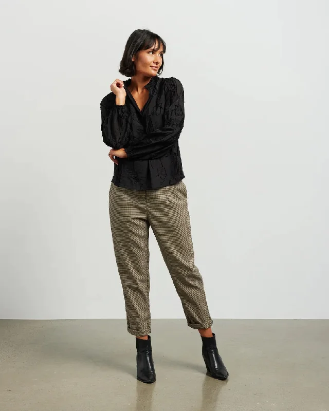 Evelyn Blouse Satin Bow Blouse