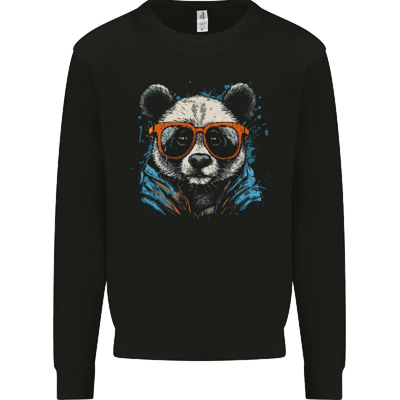 A Cool Panda Wearing Glasses Mens Sweatshirt Jumper Hoodie with Tie-Dye Psychedelic Retro A Cool Panda Wearing Glasses Mens Sweatshirt Jumper Hoodie with Tie-Dye Psychedelic Retro