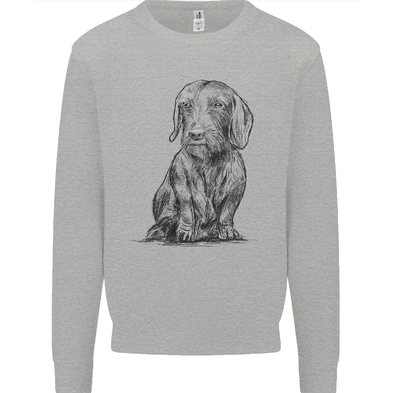 A Dachshund Dog Mens Sweatshirt Jumper Hoodie Dress Longline Feminine