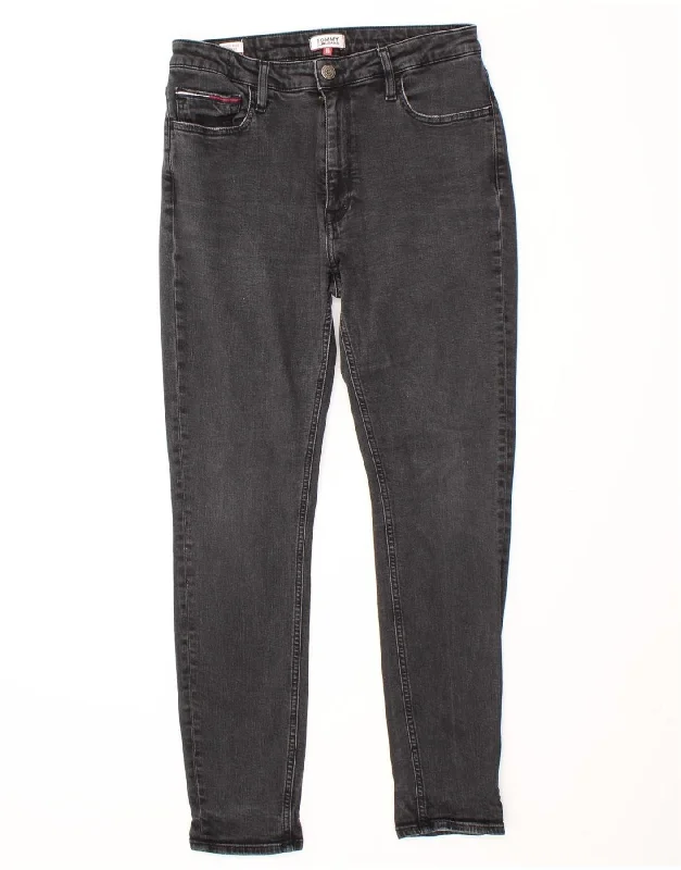 TOMMY HILFIGER Womens Santana High Rise Skinny Jeans W31 L30 Grey Cotton Cozy Stretch High-Waist Jeans