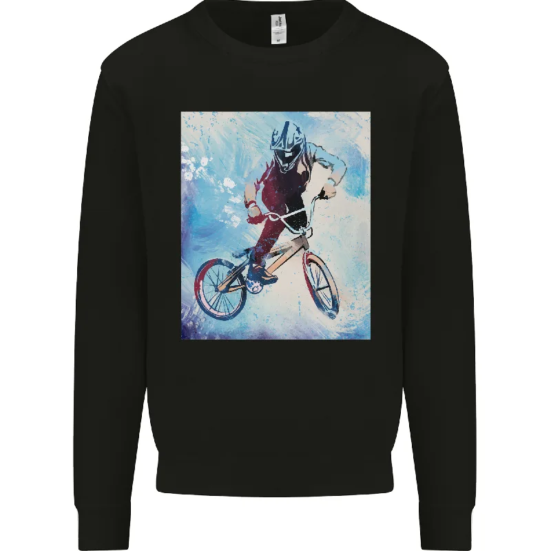 A Cool BMX Design Mens Sweatshirt Jumper Hoodie with Belted Waist Structured Tailored A Cool BMX Design Mens Sweatshirt Jumper Hoodie with Belted Waist Structured Tailored