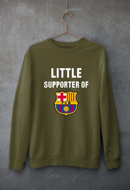 Little Supporter Barcelona Unisex Sweatshirt for Men/Women Hoodie with Hem Applique Textured Unique Little Supporter Barcelona Unisex Sweatshirt for Men/Women Hoodie with Hem Applique Textured Unique
