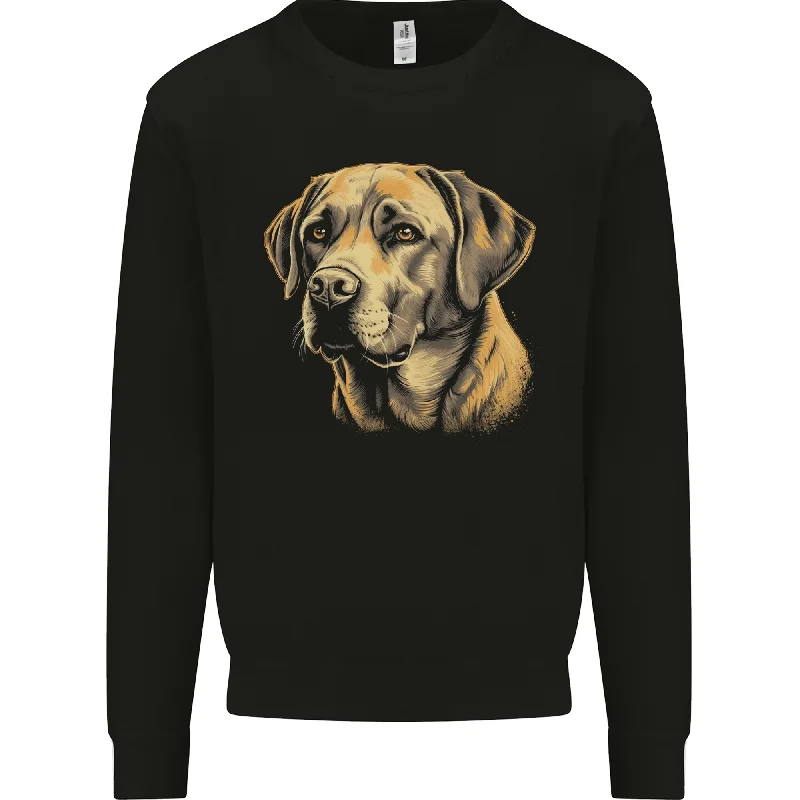 A Cute Labrador Dog Mens Sweatshirt Jumper Hoodie with Mesh Breathable Sporty