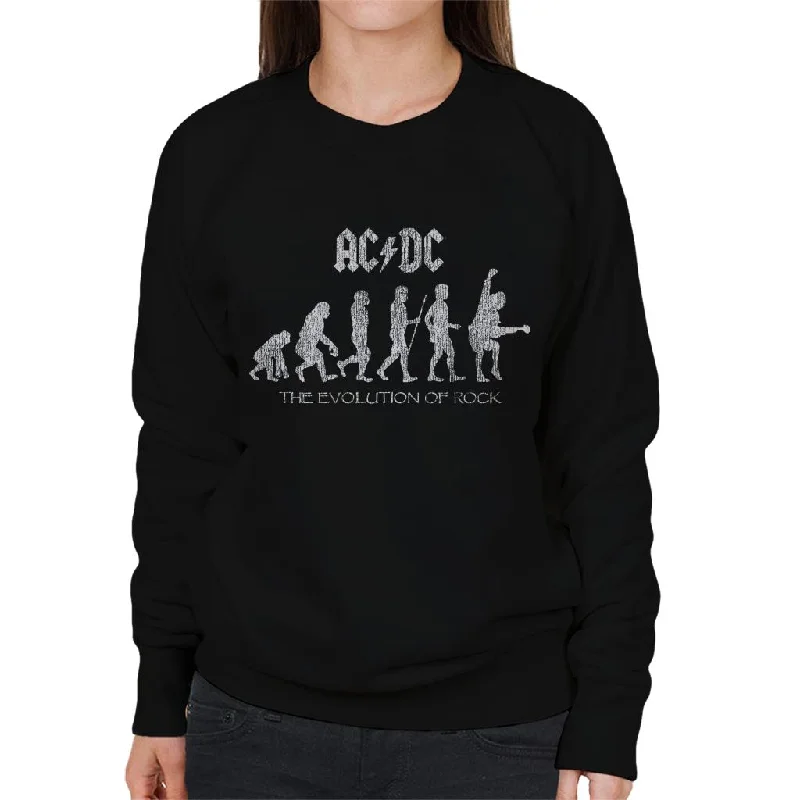 AC/DC Evolution Of Rock Women's Sweatshirt Hoodie with Batwing Sleeves Loose Dramatic AC/DC Evolution Of Rock Women's Sweatshirt Hoodie with Batwing Sleeves Loose Dramatic