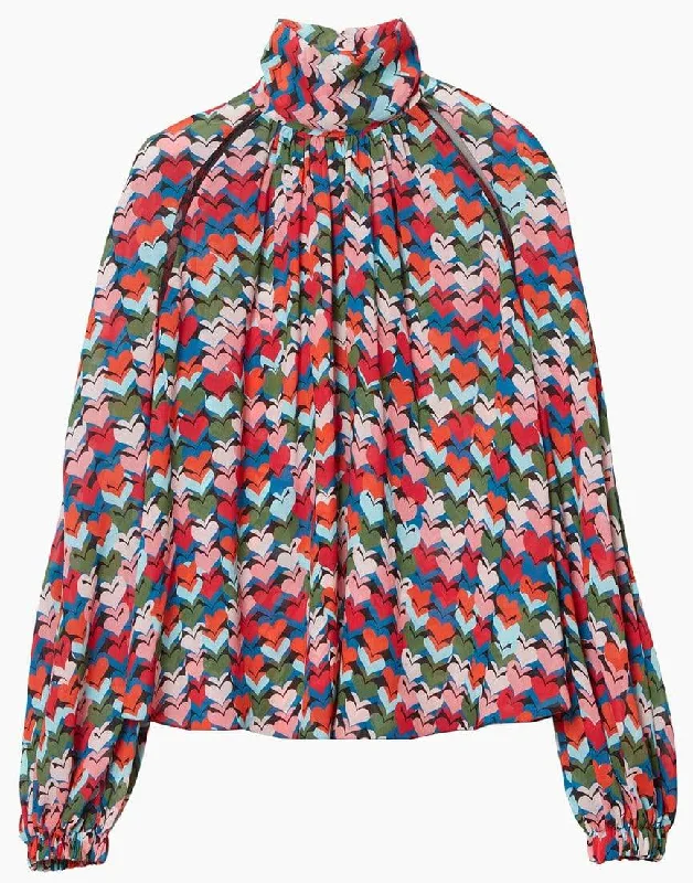 Puff Sleeve Gathered Blouse Backless Summer Blouse