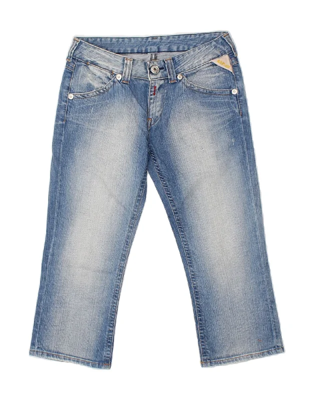 REPLAY Womens Capri Jeans W27 L20  Blue Cotton Elegant Skinny Leg Jeans