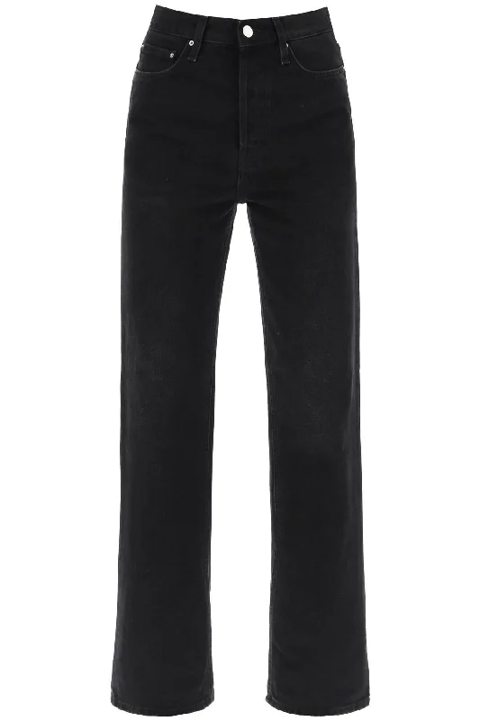 Toteme Women's Organic blue Classic Cut Jeans Trendy Paperbag Waist Jeans
