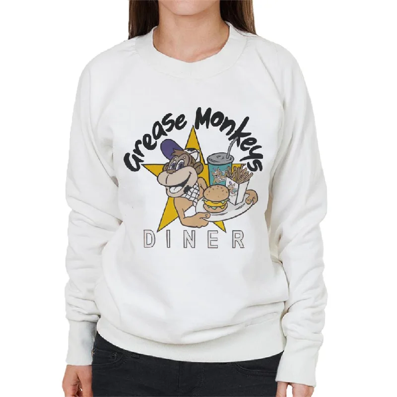 Neighbours Grease Monkeys Diner Women's Sweatshirt Hoodie with Hem Lace Feminine Delicate