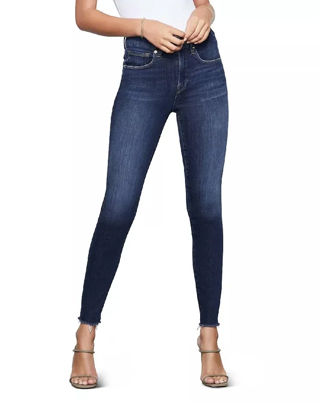 Women's Legs Raw Edge Jean In Blue Trendy Colored Denim Jeans