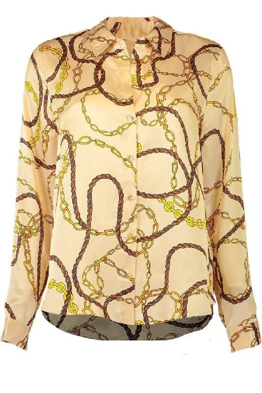 Tyler Holly Long Sleeve Blouse Classic Minimalist Blouse