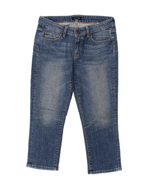 MASSIMO DUTTI Womens Capri Jeans EU 38 Small W28 L22 Blue Cotton Cozy Relaxed Fit Denim Jeans MASSIMO DUTTI Womens Capri Jeans EU 38 Small W28 L22 Blue Cotton Cozy Relaxed Fit Denim Jeans