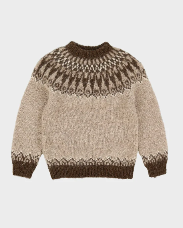 Vintage 1980s Scandi Style Knitted Jumper - XS Lace Blend Ribbed Blend Corduroy Blend Vintage 1980s Scandi Style Knitted Jumper - XS Lace Blend Ribbed Blend Corduroy Blend