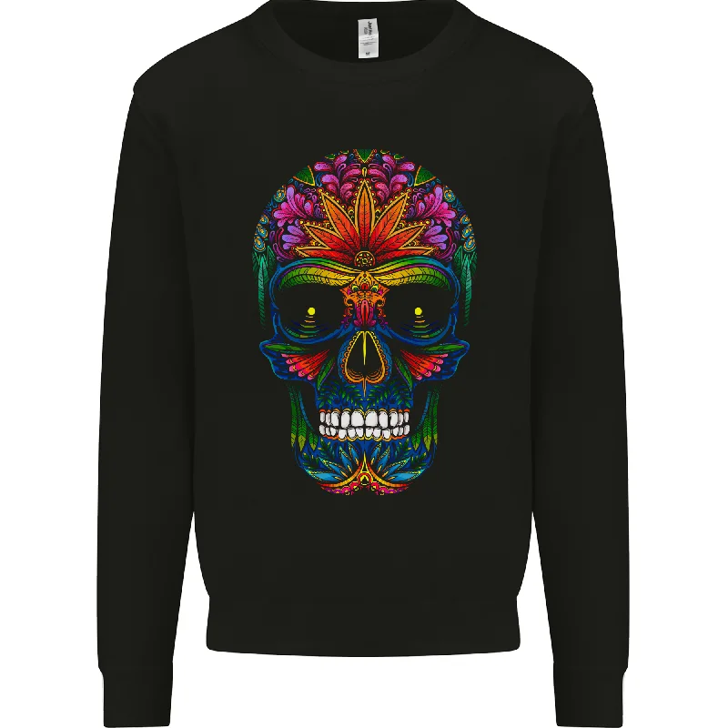 A Day of the Dead Sugar Skull Mens Sweatshirt Jumper Hoodie with Toggle Buttons Decorative Unique A Day of the Dead Sugar Skull Mens Sweatshirt Jumper Hoodie with Toggle Buttons Decorative Unique