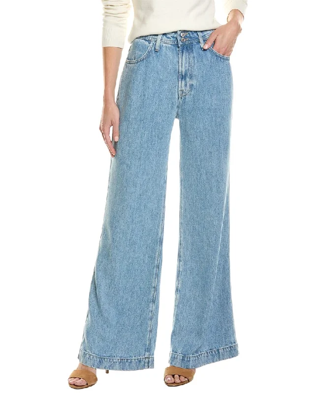 7 For All Mankind Modern Volcan Blue Dojo Wide Leg Jean Fashionable Vintage Wash Jeans