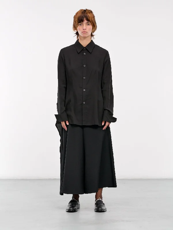Sailor Cutting Blouse (F0-B60-200-2-BLACK) Classic White Blouse