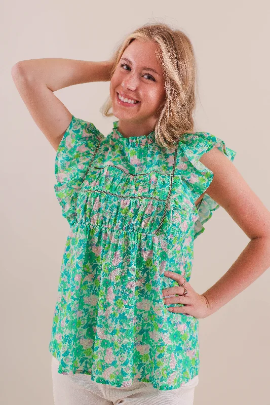 Remembering The Times Blouse Wrap Front Blouse