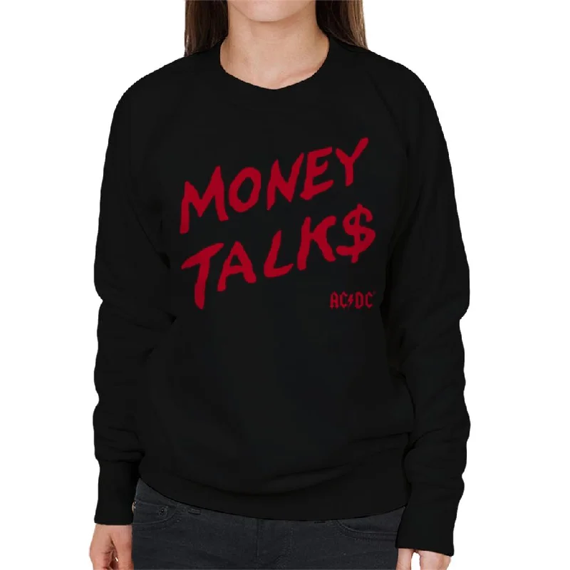 AC/DC Money Talks Women's Sweatshirt Hoodie with Relaxed Fit Easy Casual