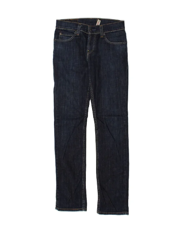 LEVI'S Womens 511 Slim Jeans W31 L34 Navy Blue Cotton Comfortable Distressed Straight-Leg Jeans LEVI'S Womens 511 Slim Jeans W31 L34 Navy Blue Cotton Comfortable Distressed Straight-Leg Jeans