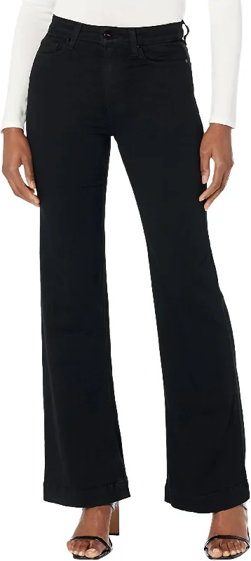 Women's Leenah Jeans In Black Shadow Comfortable Stretch Fit Jeans