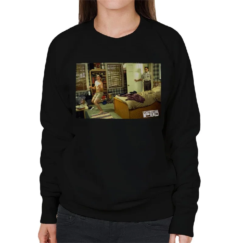 American Pie Jim Caught Dancing Women's Sweatshirt Hoodie with Bell Sleeves Flared Feminine American Pie Jim Caught Dancing Women's Sweatshirt Hoodie with Bell Sleeves Flared Feminine