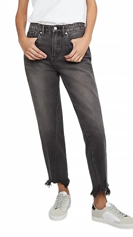 Women's Good Vintage Jeans In Black Trendy Low-Rise Bootcut Jeans