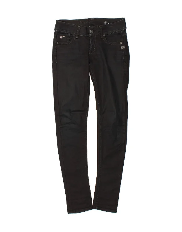 G-STAR Womens Skinny Jeans W30 L33 Black Stylish Cargo Style Jeans