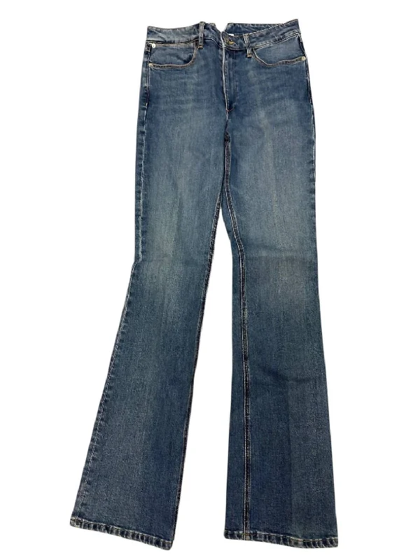 Women's Micro Flare Jean In Blue Chic Dark-Wash Skinny Jeans