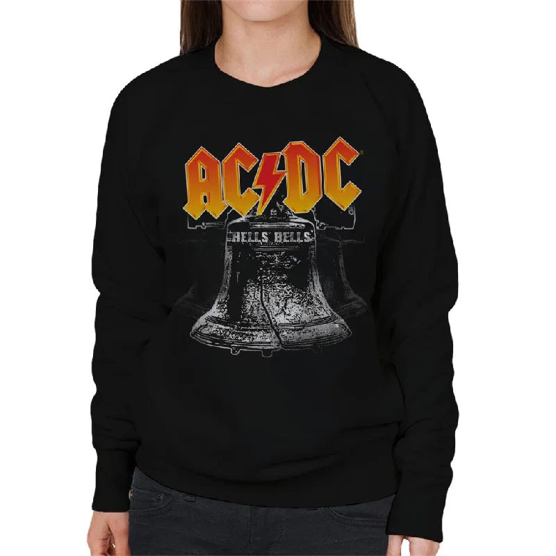 AC/DC Hell Bells Women's Sweatshirt Hoodie with Ribbed Neckline Snug Warm