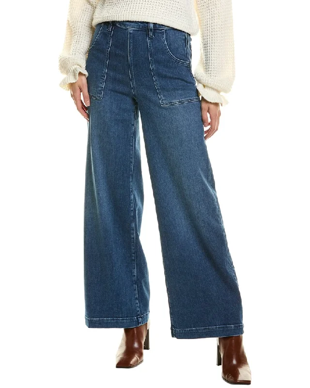 FRAME Denim Francoise Crossings Clean Wide Leg Jean Cozy Wide-Legged Jeans
