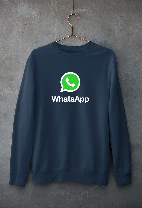 WhatsApp Unisex Sweatshirt for Men/Women Hoodie with Ribbed Cuffs Snug Fit Comfort
