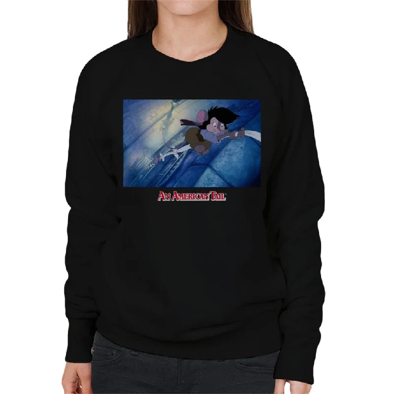 An American Tail Toni Toponi Rope Women's Sweatshirt Hoodie with Button Classic Timeless An American Tail Toni Toponi Rope Women's Sweatshirt Hoodie with Button Classic Timeless
