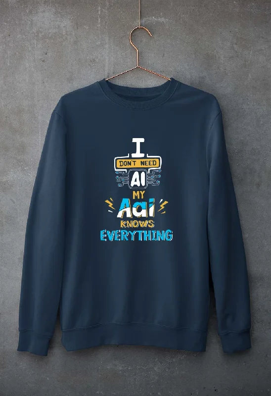 Artificial intelligence (AI) Aai Unisex Sweatshirt for Men/Women Hoodie with Hidden Zipper Minimalist Clean Artificial intelligence (AI) Aai Unisex Sweatshirt for Men/Women Hoodie with Hidden Zipper Minimalist Clean