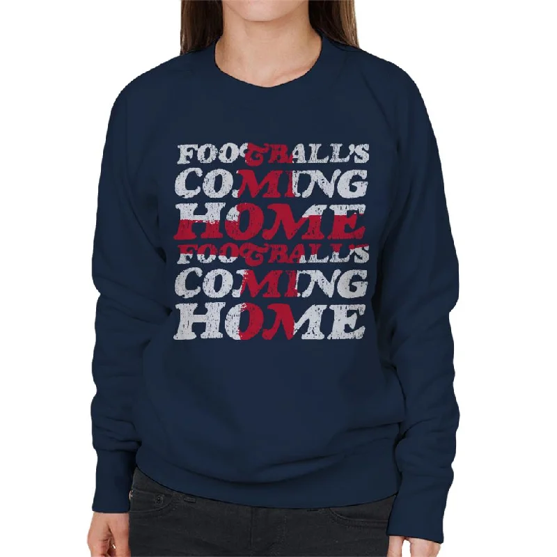 Football's Coming Home Cascade Flag Women's Sweatshirt Hoodie with Front Slit Layering Stylish Football's Coming Home Cascade Flag Women's Sweatshirt Hoodie with Front Slit Layering Stylish